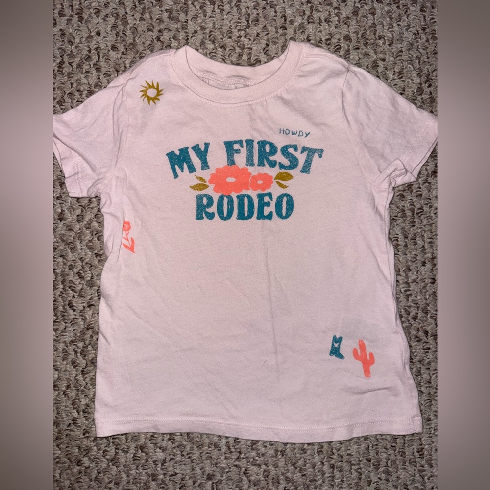 Toddler Pink 'My First Rodeo' Tee